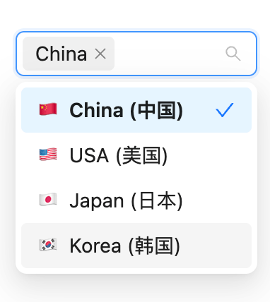 custom-select-option concept on a Combobox component in Ant Design.