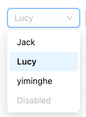 default concept on a Combobox component in Ant Design.