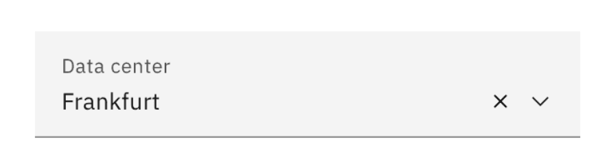 clearable concept on a Combobox component in Carbon Design System.