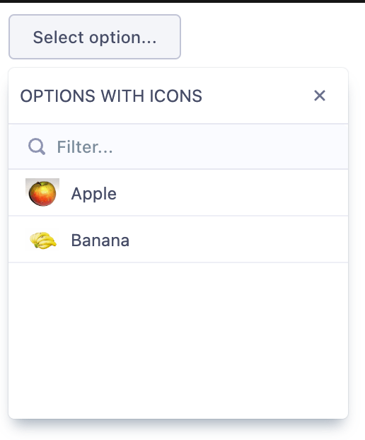 custom-select-option concept on a Combobox component in Evergreen.