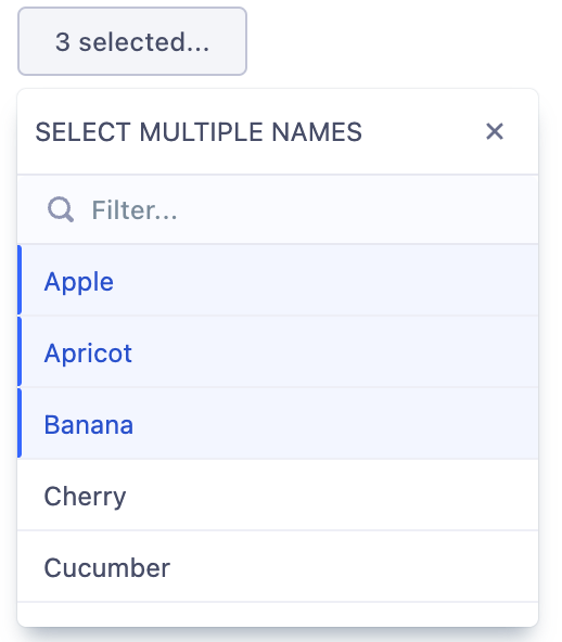 multiple concept on a Combobox component in Evergreen.