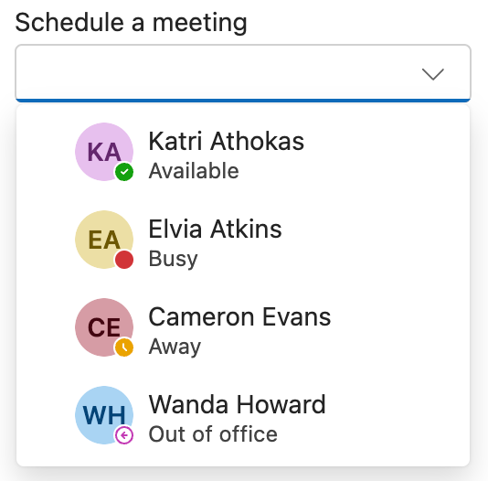 custom-select-option concept on a Combobox component in UI Fabric.