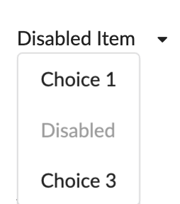 disabled concept on a Combobox component in Semantic UI.