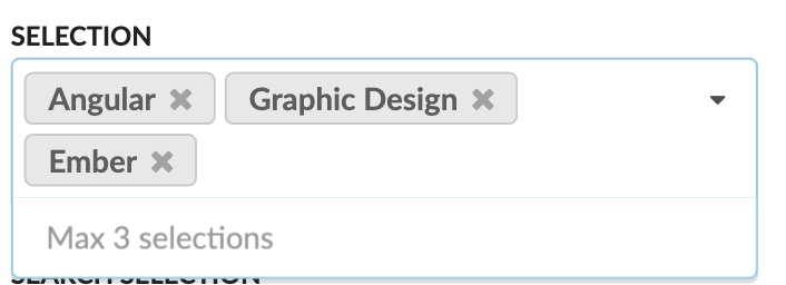 max-count concept on a Combobox component in Semantic UI.