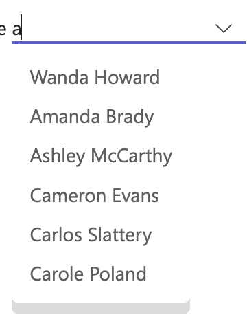 autocomplete-inline concept on a Combobox component in Stardust UI.