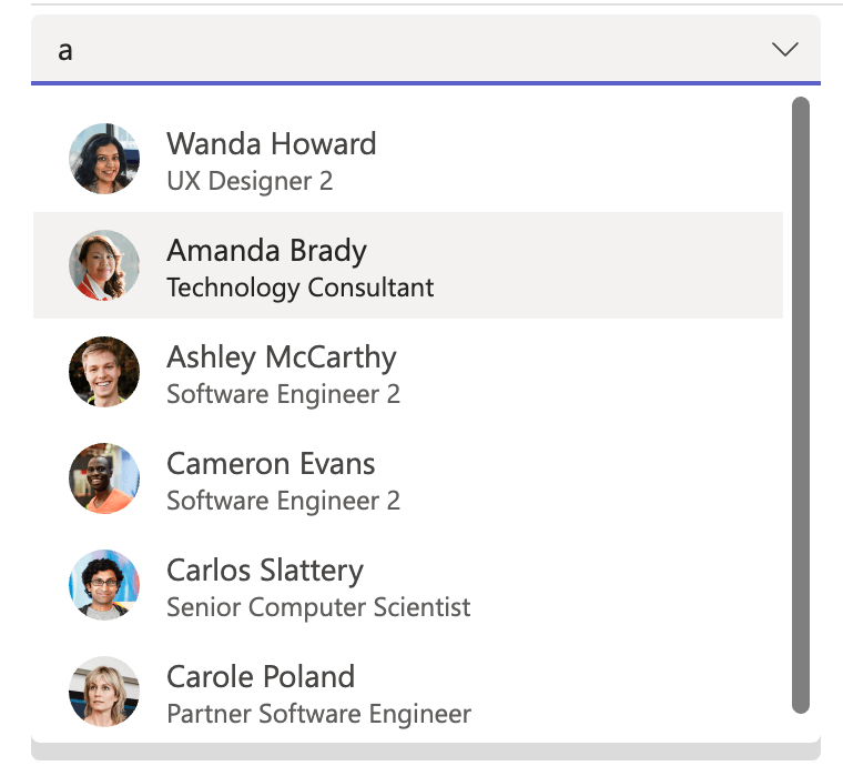 custom-select-option concept on a Combobox component in Stardust UI.