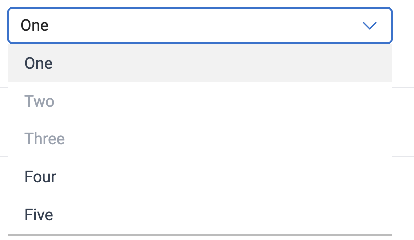 disabled-option concept on a Combobox component in Tailwind Elements.
