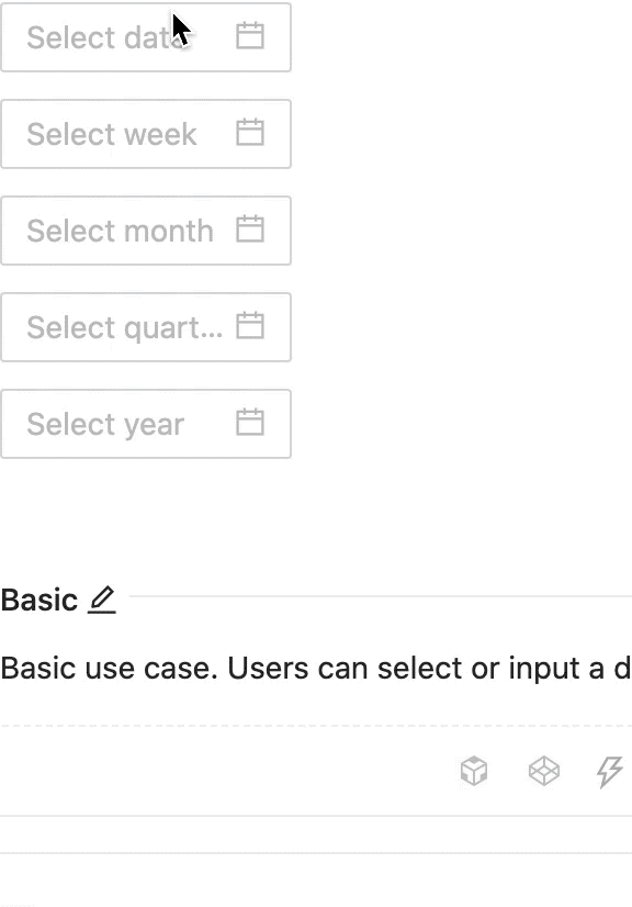 default concept on a Datepicker component in Ant Design.