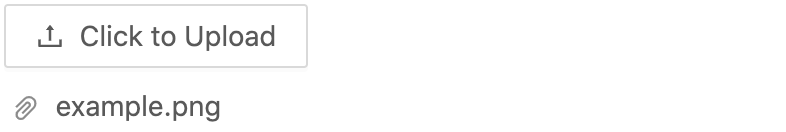 Default (with file selection) concept on a File component in Ant Design.