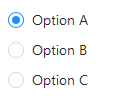 radio-button-group-orientation concept on a Radio Button component in Ant Design.