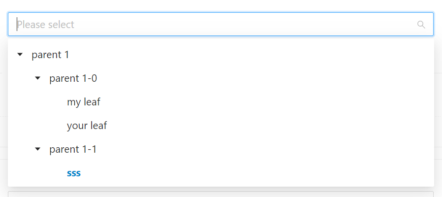 combobox concept on a Popup component in Ant Design.