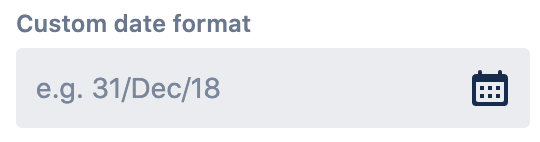 format concept on a Datepicker component in Atlaskit.