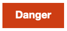danger concept on a Button component in Boosted.