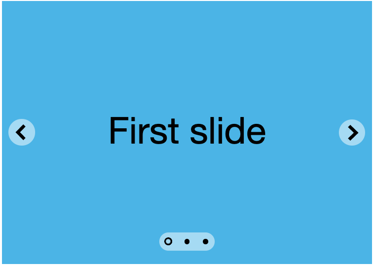 indicators concept on a Carousel component in Boosted.