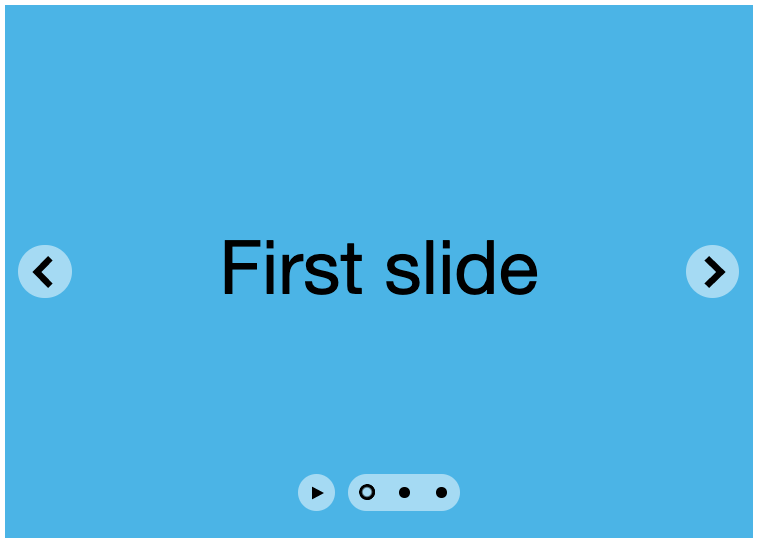 pause-play-button concept on a Carousel component in Boosted.