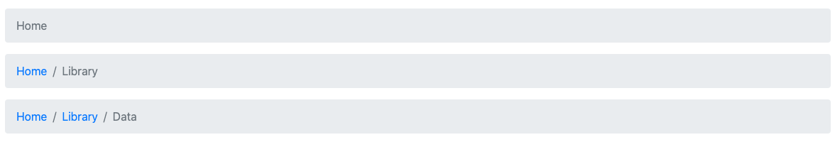 basic concept on a Breadcrumb component in Bootstrap.