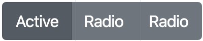 radio concept on a Button component in Bootstrap.