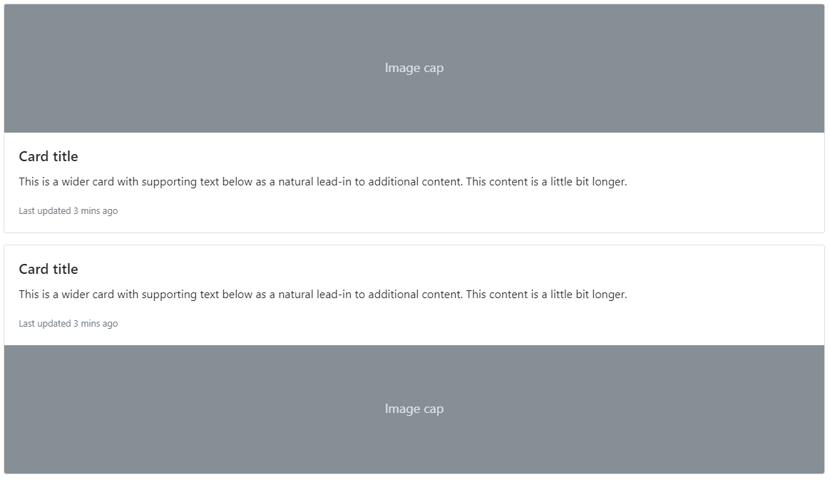 media concept on a Card component in Bootstrap.