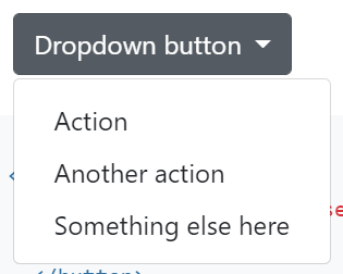 menu concept on a Popup component in Bootstrap.