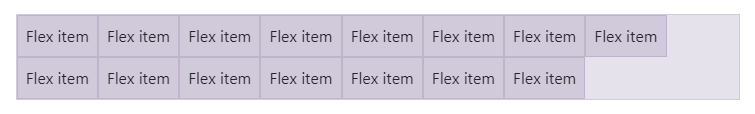 wrapping concept on a Flex component in Bootstrap.