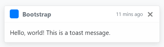 basic concept on a Toast component in Bootstrap.