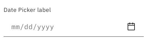 light concept on a Datepicker component in Carbon Design System.