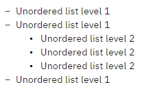 bulleted concept on a List component in Carbon Design System.