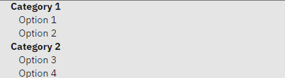 grouped concept on a List component in Carbon Design System.