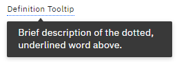 definition concept on a Tooltip component in Carbon Design System.