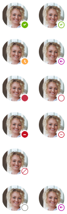 badge concept on a Avatar component in UI Fabric.