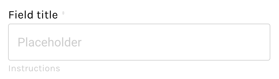 size concept on a InputText component in GoodBarber Design System.