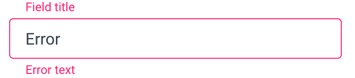 state concept on a InputText component in GoodBarber Design System.