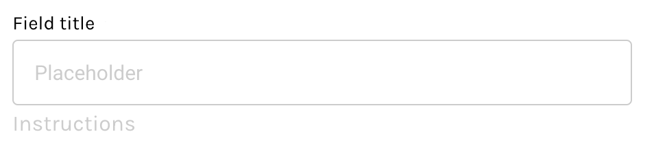 size concept on a InputText component in GoodBarber Design System.