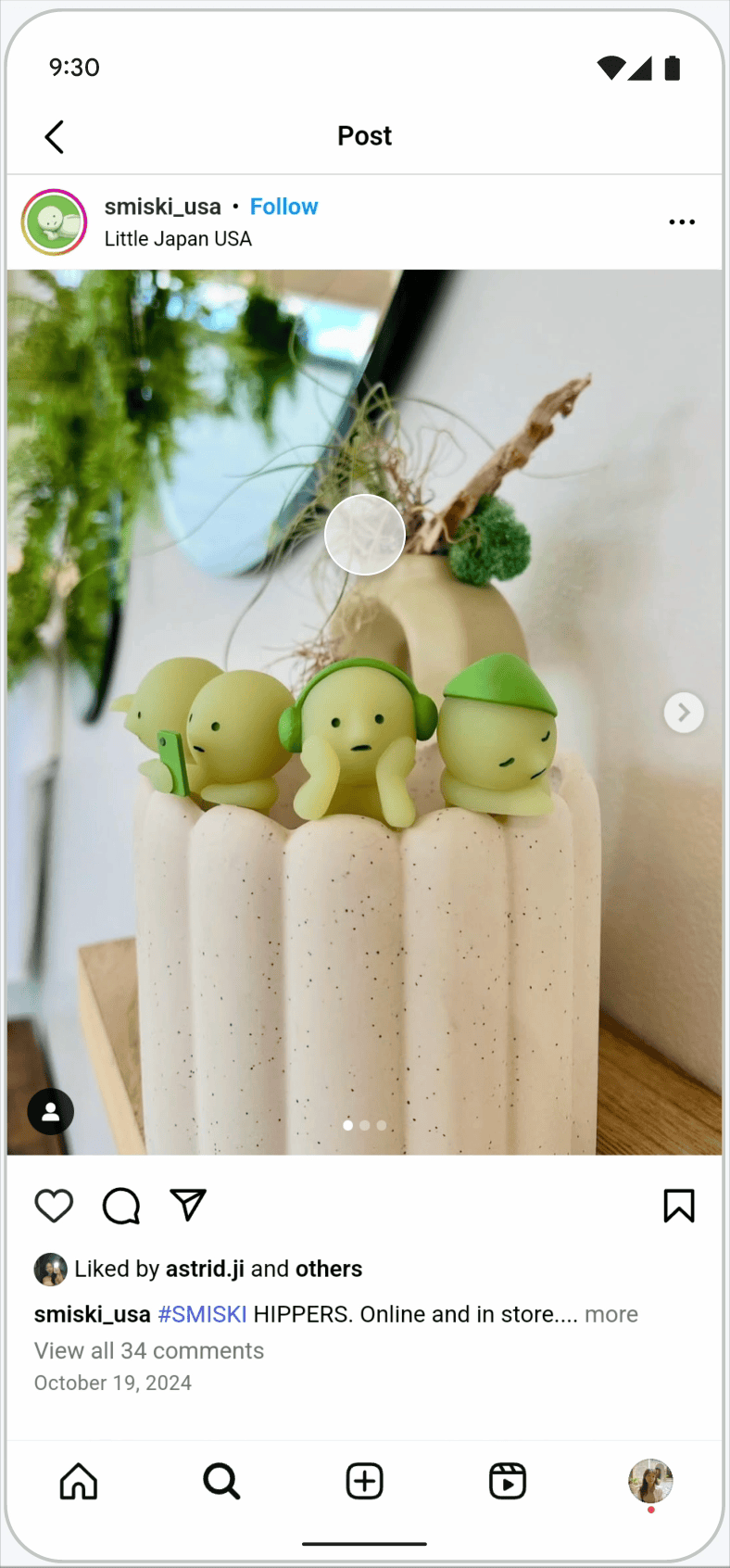 Mockup of the "single-tap" approach on links