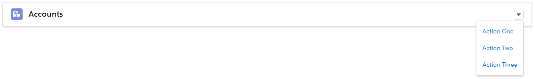 top-right actions concept on a Card component in Lightning Design System.