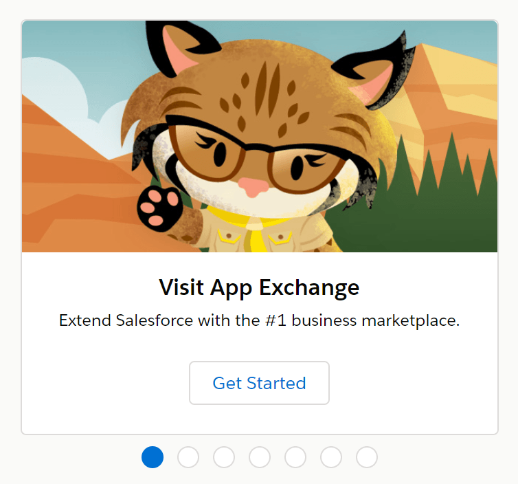 default concept on a Carousel component in Lightning Design System.