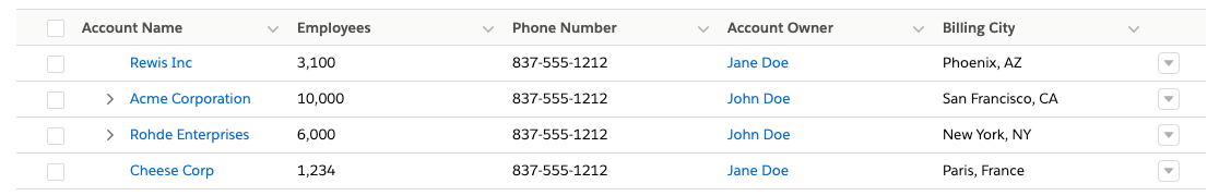 expandable concept on a Table component in Lightning Design System.