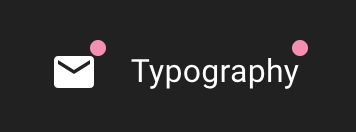 dot concept on a Badge component in Material Components Web.