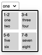 The rendering of a customizable select element with a custom listbox element
