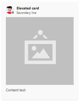 elevation concept on a Card component in Stardust UI.