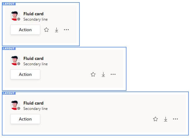 fluid concept on a Card component in Stardust UI.