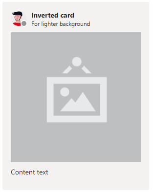 inverted concept on a Card component in Stardust UI.