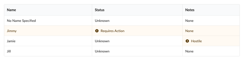 contextual-styles concept on a Table component in Semantic UI.
